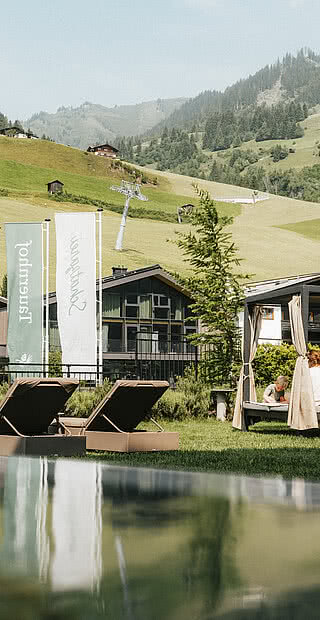 Aussenpool im Tauernhof in Großarl.